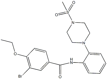 3-bromo-4-ethoxy-N-{2-[4-(methylsulfonyl)-1-piperazinyl]phenyl}benzamide