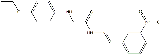 2-(4-ethoxyanilino)-N'-{3-nitrobenzylidene}acetohydrazide Structure