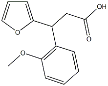 3-(2-furyl)-3-(2-methoxyphenyl)propanoic acid,,结构式