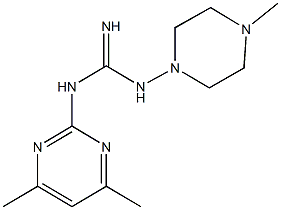 N-(4,6-dimethylpyrimidin-2-yl)-N'-(4-methylpiperazin-1-yl)guanidine Struktur