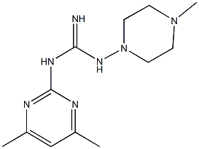 N-(4,6-dimethylpyrimidin-2-yl)-N'-(4-methylpiperazin-1-yl)guanidine Structure