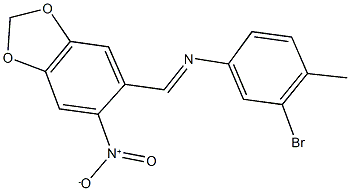 3-bromo-4-methyl-N-[(6-nitro-1,3-benzodioxol-5-yl)methylene]aniline