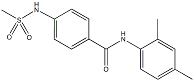 N-(2,4-dimethylphenyl)-4-[(methylsulfonyl)amino]benzamide,,结构式