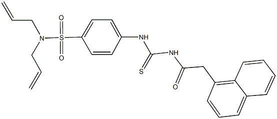 N,N-diallyl-4-({[(1-naphthylacetyl)amino]carbothioyl}amino)benzenesulfonamide,,结构式