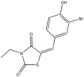  5-(3-bromo-4-hydroxybenzylidene)-3-ethyl-1,3-thiazolidine-2,4-dione