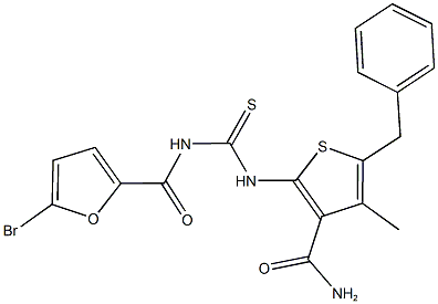 5-benzyl-2-({[(5-bromo-2-furoyl)amino]carbothioyl}amino)-4-methyl-3-thiophenecarboxamide|