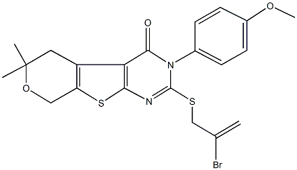 2-[(2-bromo-2-propenyl)sulfanyl]-3-(4-methoxyphenyl)-6,6-dimethyl-3,5,6,8-tetrahydro-4H-pyrano[4',3':4,5]thieno[2,3-d]pyrimidin-4-one