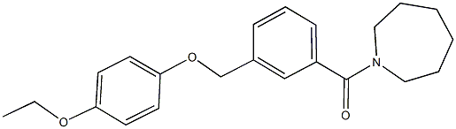 1-{3-[(4-ethoxyphenoxy)methyl]benzoyl}azepane 化学構造式