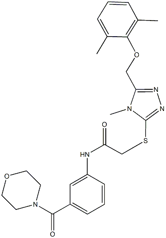 2-({5-[(2,6-dimethylphenoxy)methyl]-4-methyl-4H-1,2,4-triazol-3-yl}sulfanyl)-N-[3-(4-morpholinylcarbonyl)phenyl]acetamide|