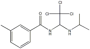 3-methyl-N-[2,2,2-trichloro-1-(isopropylamino)ethyl]benzamide 化学構造式