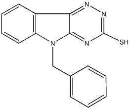 5-benzyl-2,5-dihydro-3H-[1,2,4]triazino[5,6-b]indole-3-thione Structure