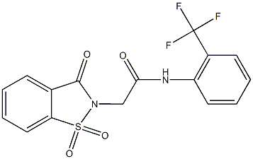 2-(1,1-dioxido-3-oxo-1,2-benzisothiazol-2(3H)-yl)-N-[2-(trifluoromethyl)phenyl]acetamide