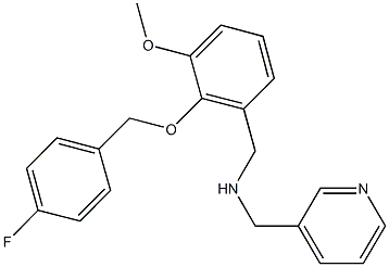 N-{2-[(4-fluorobenzyl)oxy]-3-methoxybenzyl}-N-(3-pyridinylmethyl)amine 结构式