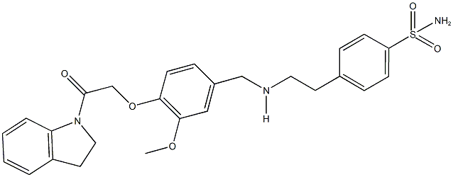 4-[2-({4-[2-(2,3-dihydro-1H-indol-1-yl)-2-oxoethoxy]-3-methoxybenzyl}amino)ethyl]benzenesulfonamide|
