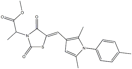 methyl 2-(5-{[2,5-dimethyl-1-(4-methylphenyl)-1H-pyrrol-3-yl]methylene}-2,4-dioxo-1,3-thiazolidin-3-yl)propanoate