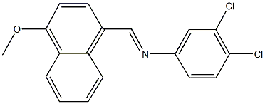 N-(3,4-dichlorophenyl)-N-[(4-methoxy-1-naphthyl)methylene]amine,,结构式