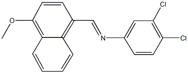 N-(3,4-dichlorophenyl)-N-[(4-methoxy-1-naphthyl)methylene]amine 结构式