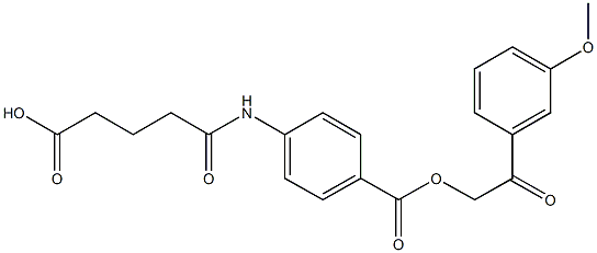 5-(4-{[2-(3-methoxyphenyl)-2-oxoethoxy]carbonyl}anilino)-5-oxopentanoic acid Struktur