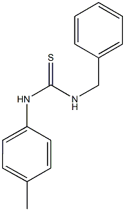 N-benzyl-N'-(4-methylphenyl)thiourea 化学構造式