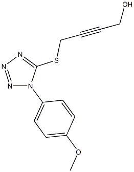 4-{[1-(4-methoxyphenyl)-1H-tetraazol-5-yl]sulfanyl}-2-butyn-1-ol Structure