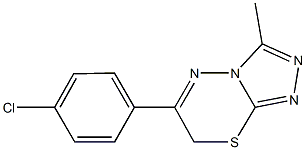 6-(4-chlorophenyl)-3-methyl-7H-[1,2,4]triazolo[3,4-b][1,3,4]thiadiazine,,结构式