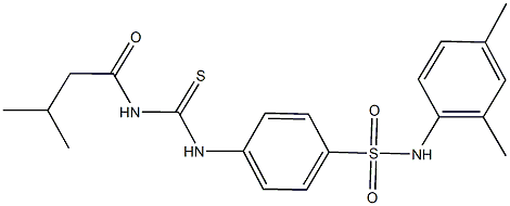 N-(2,4-dimethylphenyl)-4-({[(3-methylbutanoyl)amino]carbothioyl}amino)benzenesulfonamide