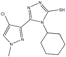 5-(4-chloro-1-methyl-1H-pyrazol-3-yl)-4-cyclohexyl-4H-1,2,4-triazole-3-thiol 结构式
