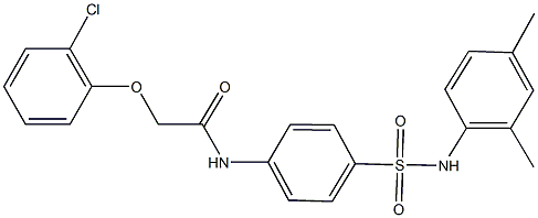 2-(2-chlorophenoxy)-N-{4-[(2,4-dimethylanilino)sulfonyl]phenyl}acetamide,,结构式