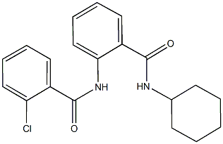 2-[(2-chlorobenzoyl)amino]-N-cyclohexylbenzamide,,结构式