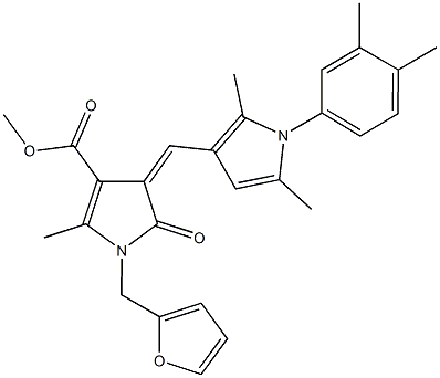 methyl 4-{[1-(3,4-dimethylphenyl)-2,5-dimethyl-1H-pyrrol-3-yl]methylene}-1-(2-furylmethyl)-2-methyl-5-oxo-4,5-dihydro-1H-pyrrole-3-carboxylate