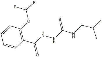 2-[2-(difluoromethoxy)benzoyl]-N-isobutylhydrazinecarbothioamide 化学構造式