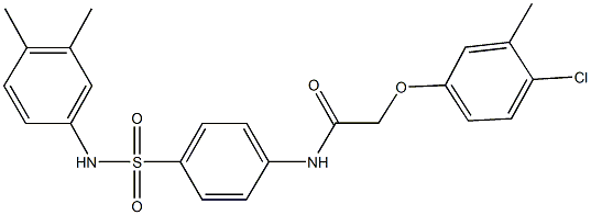 2-(4-chloro-3-methylphenoxy)-N-{4-[(3,4-dimethylanilino)sulfonyl]phenyl}acetamide|