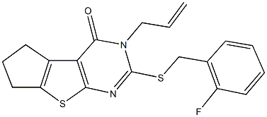  3-allyl-2-[(2-fluorobenzyl)sulfanyl]-3,5,6,7-tetrahydro-4H-cyclopenta[4,5]thieno[2,3-d]pyrimidin-4-one