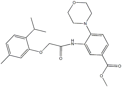  methyl 3-{[(2-isopropyl-5-methylphenoxy)acetyl]amino}-4-(4-morpholinyl)benzoate