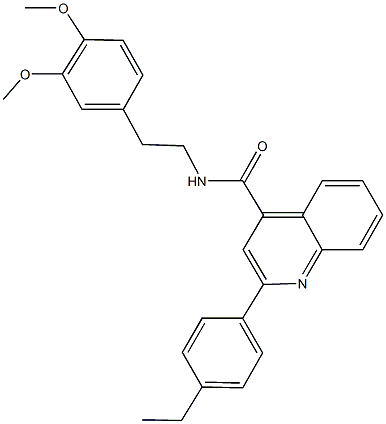 N-[2-(3,4-dimethoxyphenyl)ethyl]-2-(4-ethylphenyl)-4-quinolinecarboxamide Structure