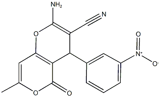 2-amino-4-{3-nitrophenyl}-7-methyl-5-oxo-4H,5H-pyrano[4,3-b]pyran-3-carbonitrile