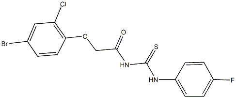 N-[(4-bromo-2-chlorophenoxy)acetyl]-N'-(4-fluorophenyl)thiourea Structure