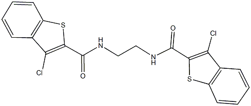 3-chloro-N-(2-{[(3-chloro-1-benzothien-2-yl)carbonyl]amino}ethyl)-1-benzothiophene-2-carboxamide Structure