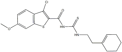  N-[(3-chloro-6-methoxy-1-benzothien-2-yl)carbonyl]-N'-[2-(1-cyclohexen-1-yl)ethyl]thiourea