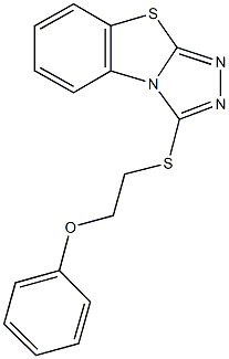 phenyl 2-([1,2,4]triazolo[3,4-b][1,3]benzothiazol-3-ylsulfanyl)ethyl ether Struktur
