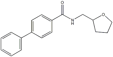 N-(tetrahydro-2-furanylmethyl)[1,1'-biphenyl]-4-carboxamide,,结构式