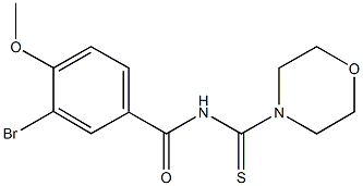 3-bromo-4-methoxy-N-(4-morpholinylcarbothioyl)benzamide,,结构式