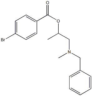 2-[benzyl(methyl)amino]-1-methylethyl 4-bromobenzoate 结构式