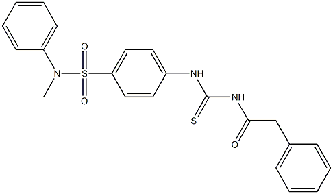 N-methyl-N-phenyl-4-({[(phenylacetyl)amino]carbothioyl}amino)benzenesulfonamide,,结构式