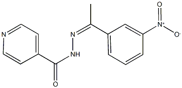 N'-(1-{3-nitrophenyl}ethylidene)isonicotinohydrazide,,结构式