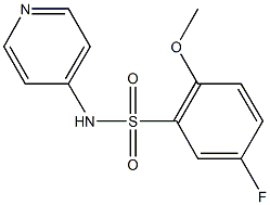 5-fluoro-2-methoxy-N-(4-pyridinyl)benzenesulfonamide 结构式