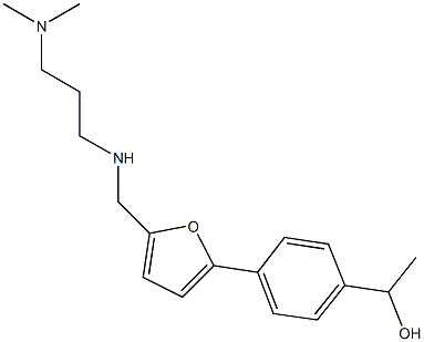 1-{4-[5-({[3-(dimethylamino)propyl]amino}methyl)-2-furyl]phenyl}ethanol 结构式