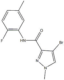 4-bromo-N-(2-fluoro-5-methylphenyl)-1-methyl-1H-pyrazole-3-carboxamide Struktur