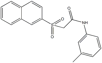 N-(3-methylphenyl)-2-(2-naphthylsulfonyl)acetamide,,结构式