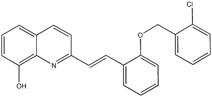 2-(2-{2-[(2-chlorobenzyl)oxy]phenyl}vinyl)-8-quinolinol Struktur